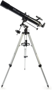 80mm Refractor Telescope with 2 Eyepieces, Barlow Lens & Tripod, Black