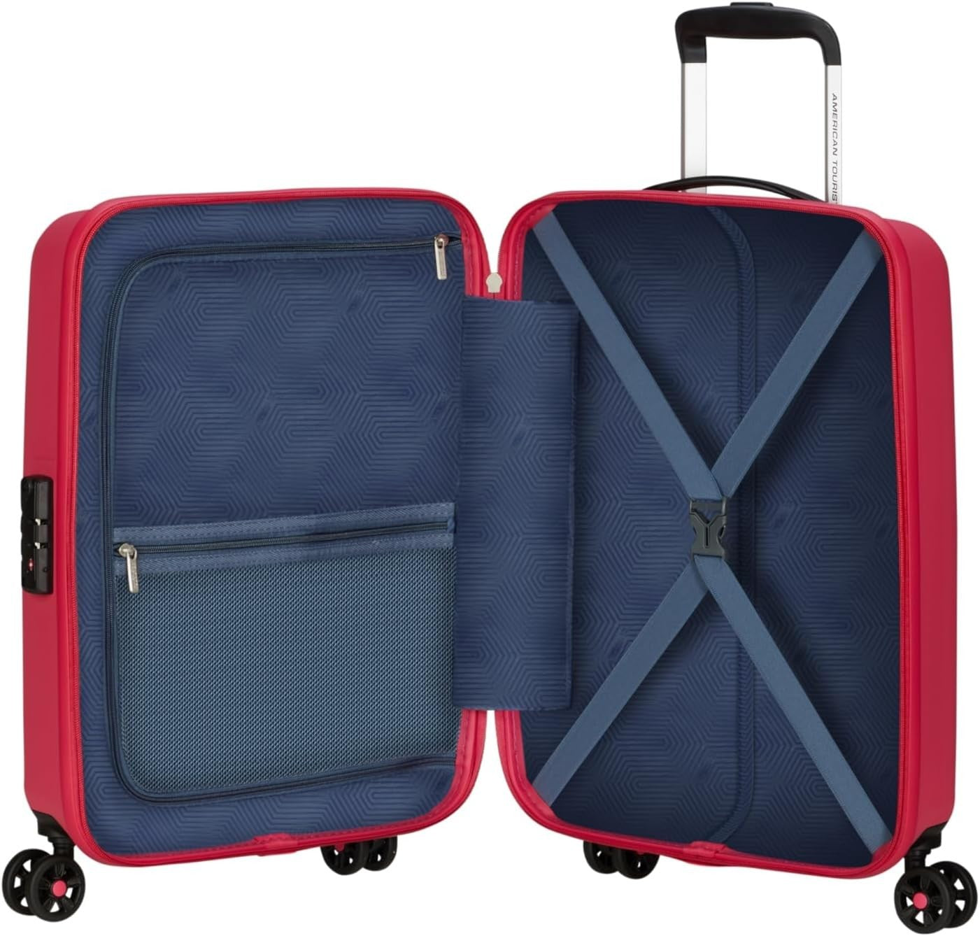55cm Cabin Hard Shell Suitcase Lightweight 4 Spinner Wheels TSA Lock 32L
