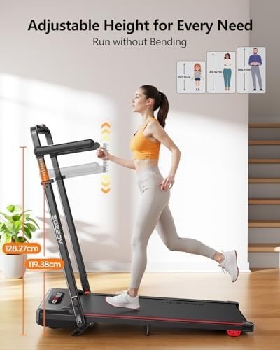 Foldable Walking Pad Treadmill 2.5HP 12KM/H LED Incline Home Gym