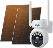5MP Solar Security Camera Wireless 360° PTZ Color Night Vision WiFi