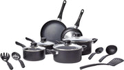 15pcs Non Stick Cookware Set – Pots & Frying Pans with Utensils Black