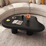 Modern Cloud-Shaped Coffee Table Thick Top Rounded Corners 63x91x39cm