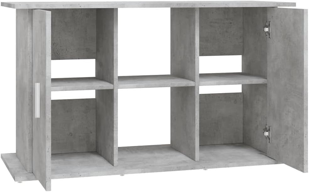 Concrete Grey Aquarium Stand with Storage & Sleek Modern Design 101x41x58cm