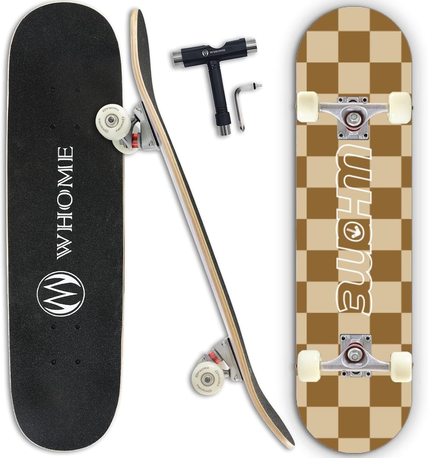 Complete Skateboard 31"x8" CHESS Maple Deck with ABEC-9 Bearings