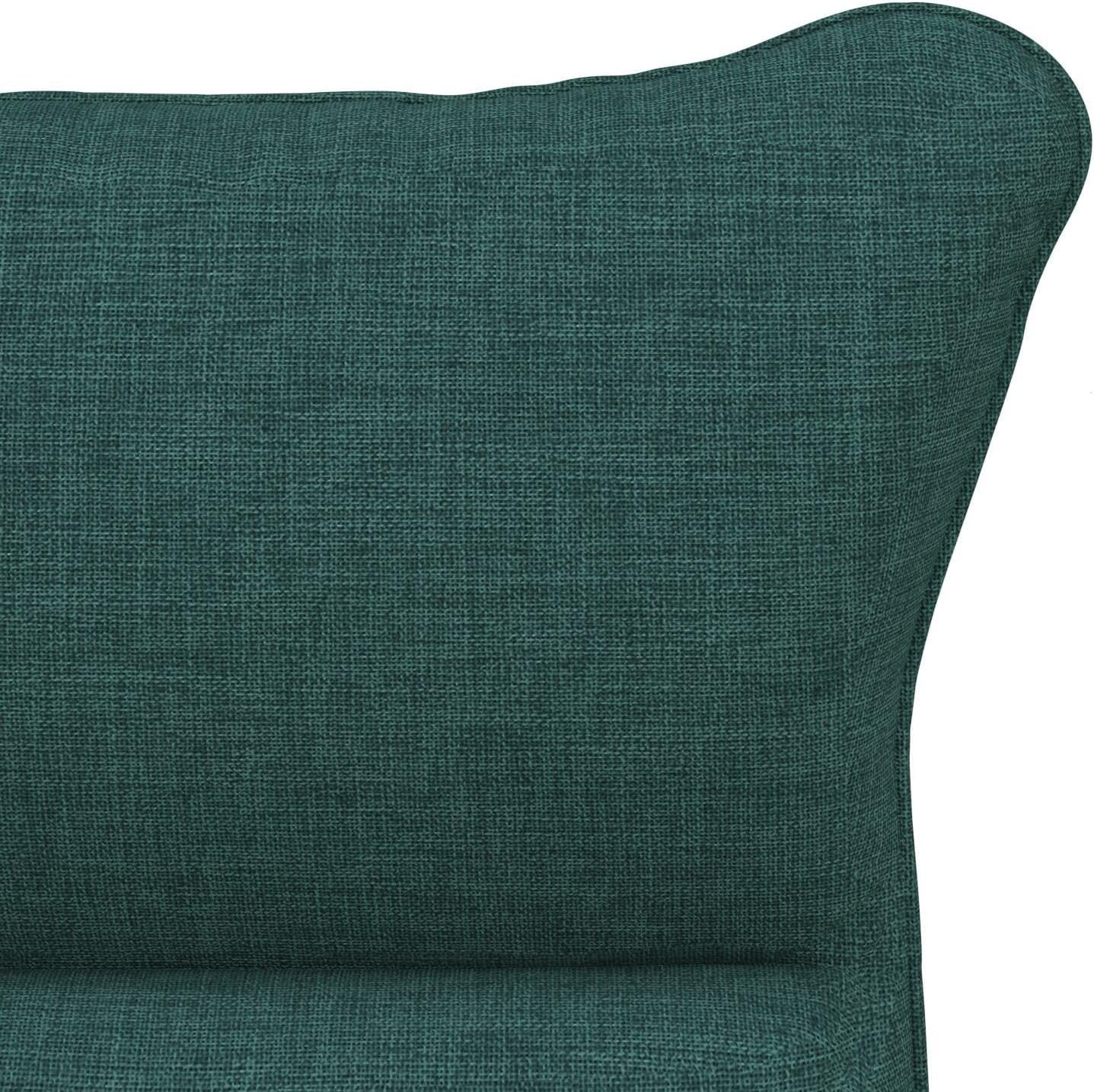 Ergonomic Green Recliner Chair with Removable Cushion & Wooden Legs