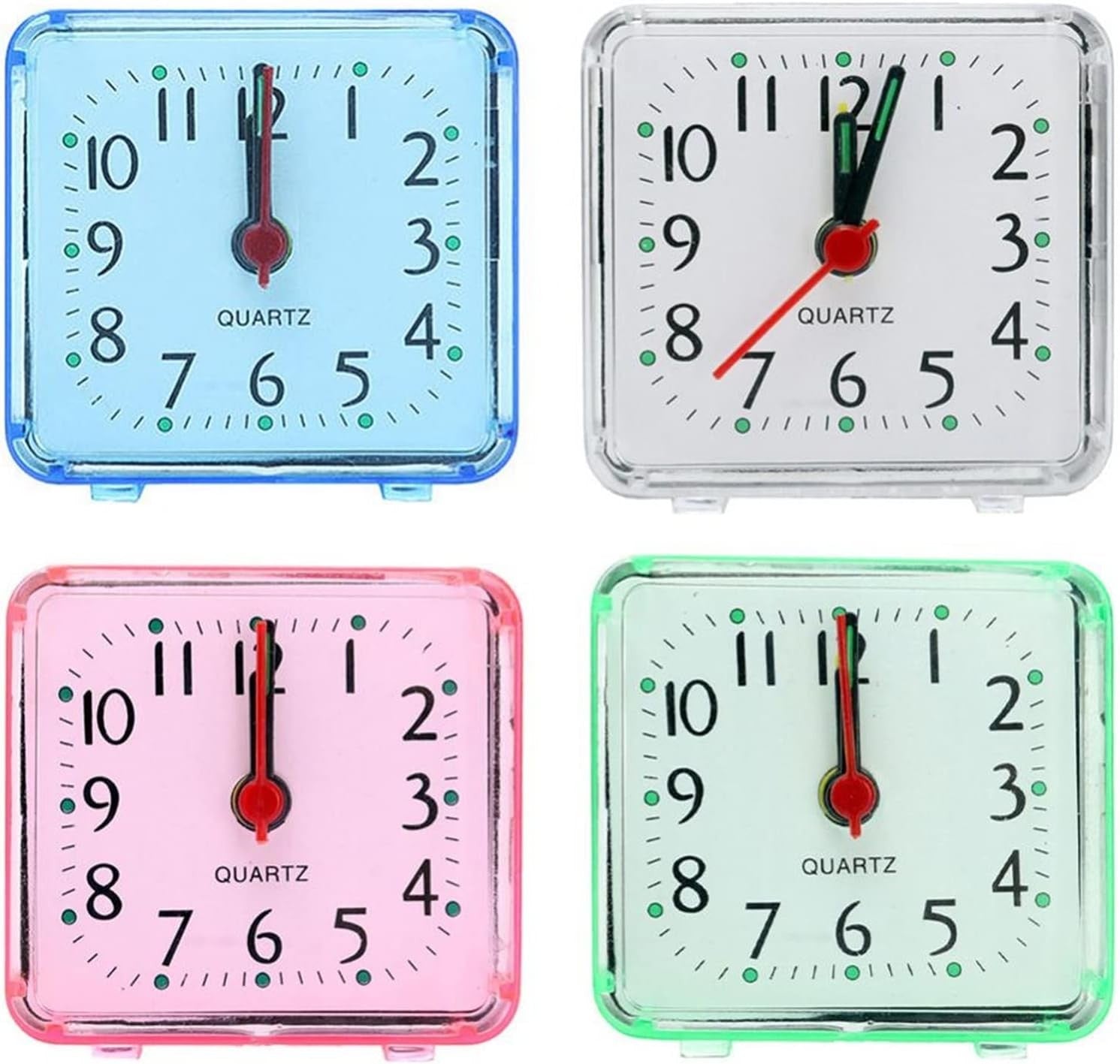Silent Analog Alarm Clock Battery Powered Bedside Desk Clock Heavy Sleepers