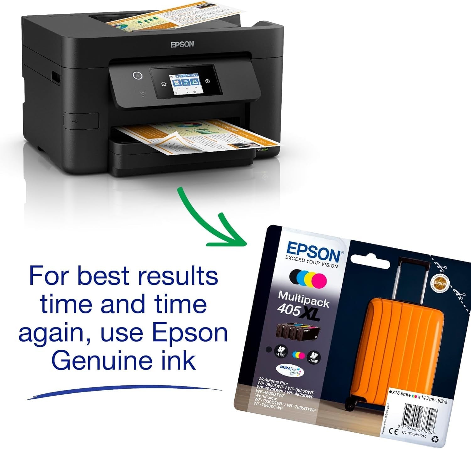 A4 Wireless Colour Printer Scanner Copier Fax Auto-Duplex Black