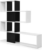 Cube Storage Bookcase, 4-Tier Wooden Display Ladder Shelf with Non-slip Foot Pad
