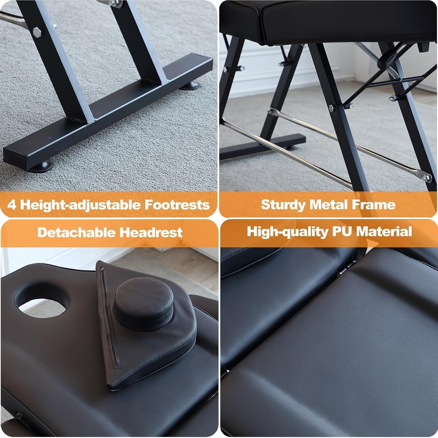Portable Folding Massage Table Portable Spa Therapy Bed Adjustable Height