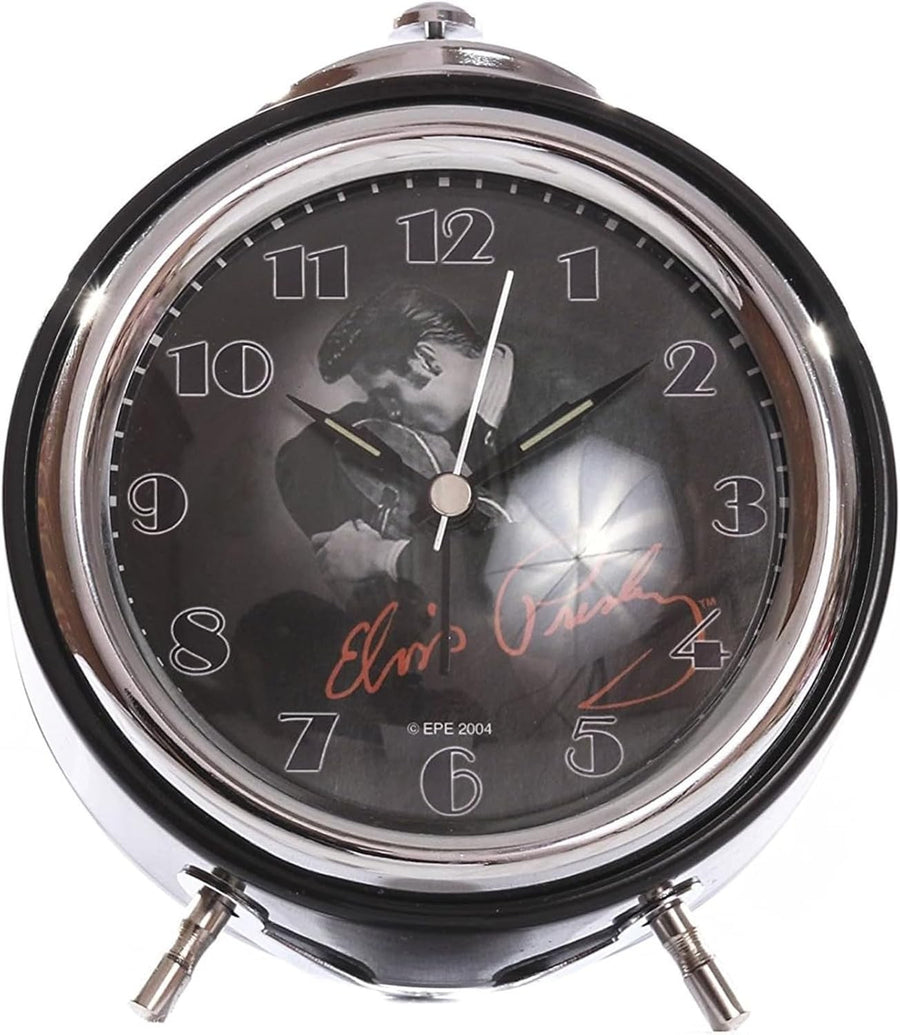 Retro Twin Bell Alarm Clock Loud Ring Vintage Metal Desk Clock Black