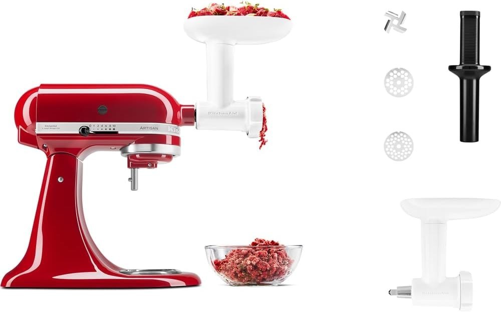 Food Grinder Attachment for Stand Mixer Meat Vegetable Mincer White