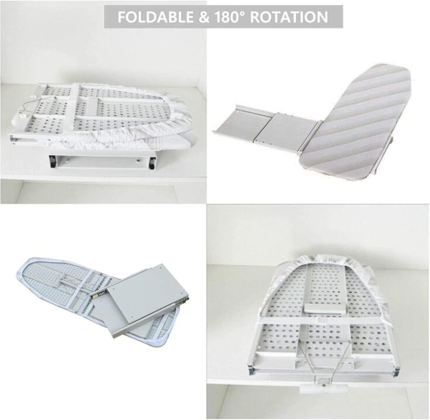 Built In Hiding Ironing Board Closet Drawer Slide Out Fold Away White