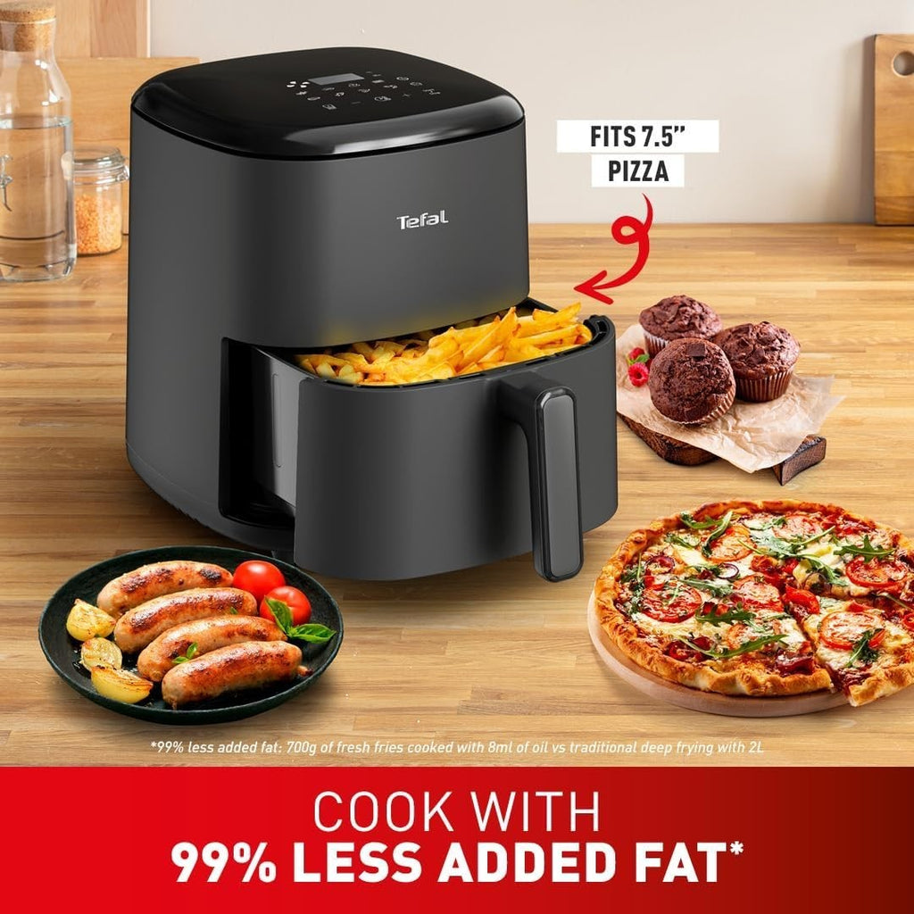 Digital Air Fryer 5L 10-in-1, Oil-Free, Timer, Auto Cook, Energy Saving, Grey