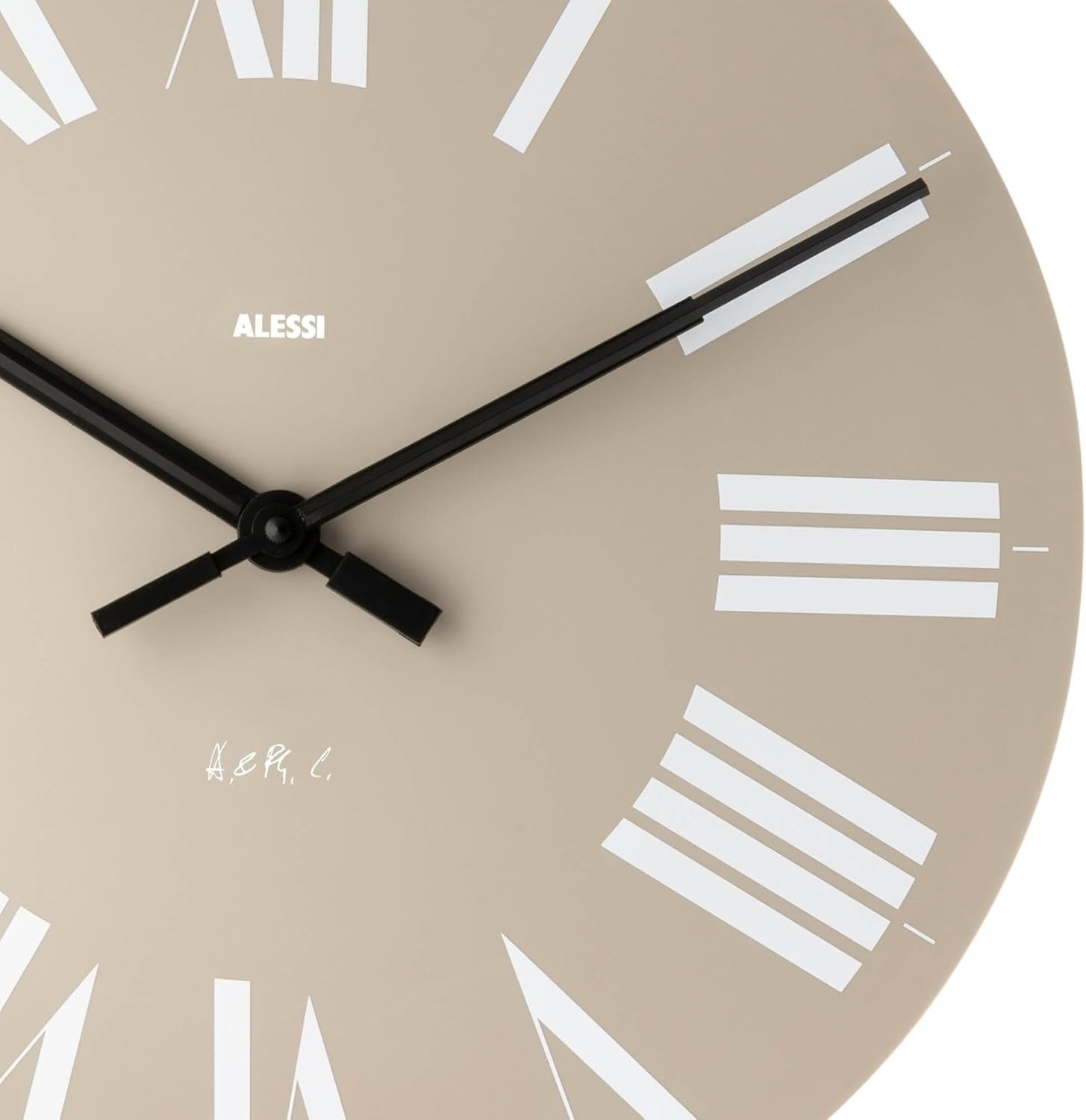 Grey Wall Clock 12" Silent Modern Quartz ABS Roman Numerals Home Decor