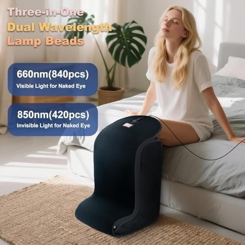 Red Light Foot & Leg Therapy Device 420 LED Infrared 4 Modes Adjustable