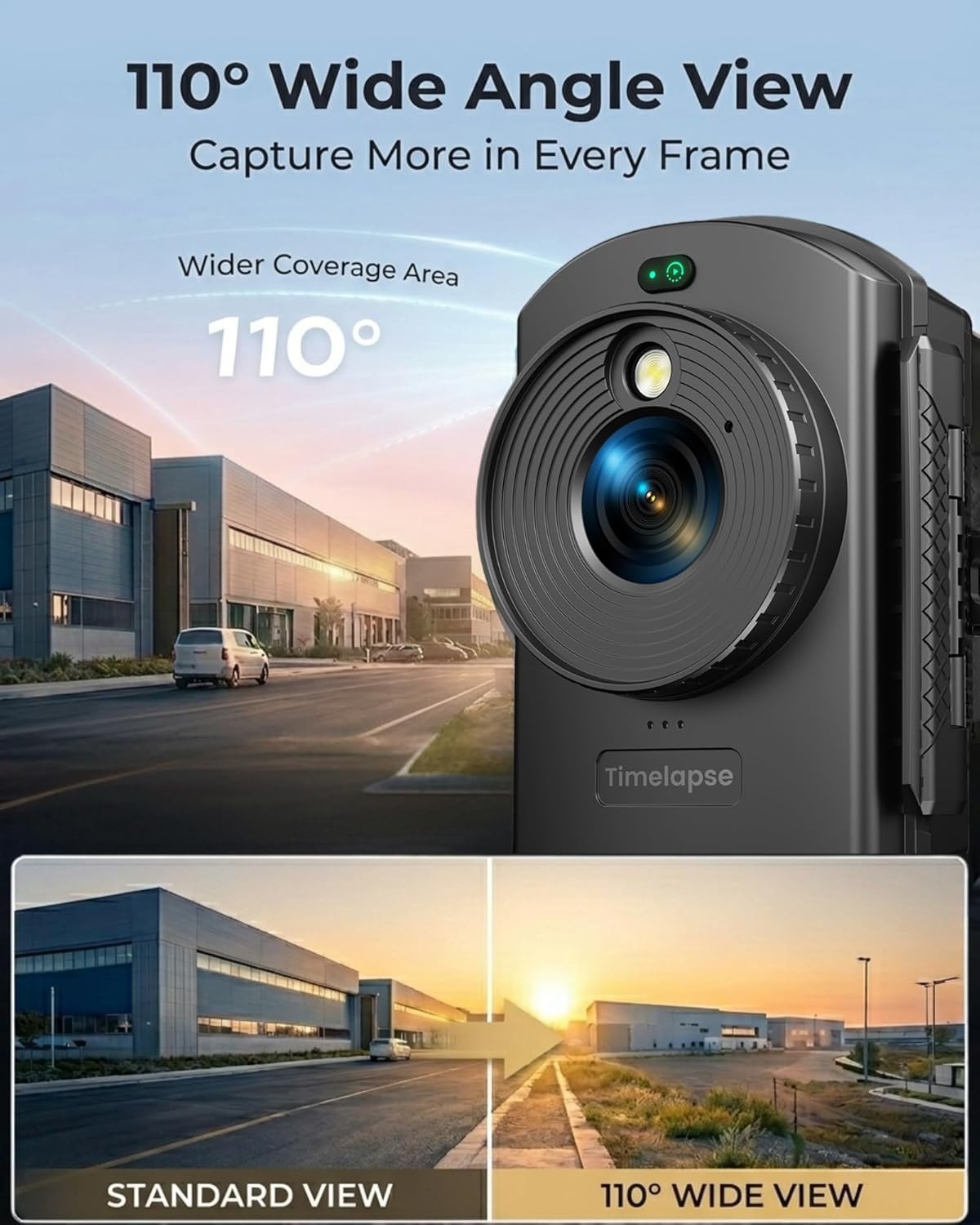 1080P Time Lapse Camera Outdoor Construction 180 Day Waterproof 64GB