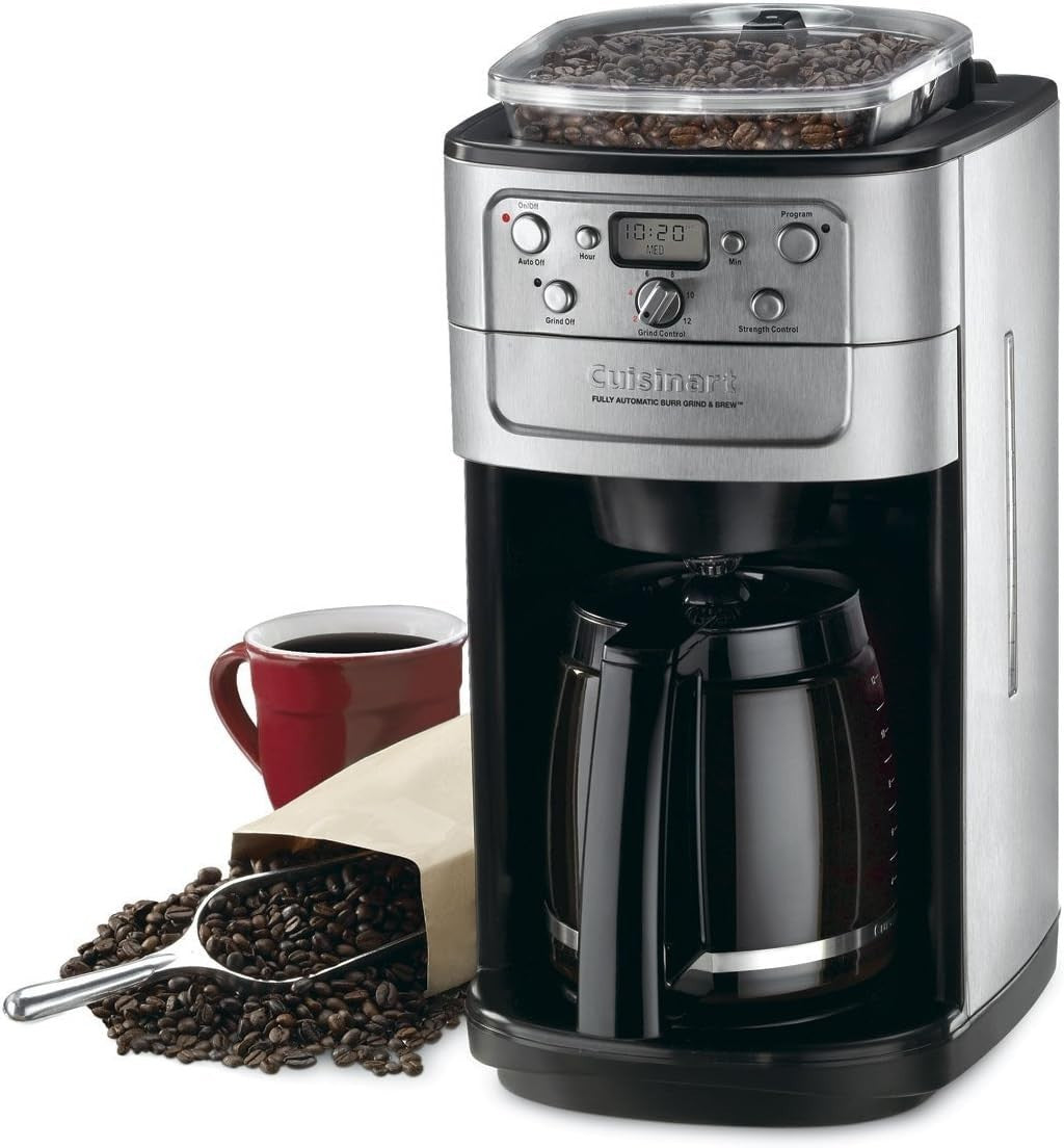 12 Cup Grind & Brew Coffee Maker with Burr Grinder Programmable Stainless Steel