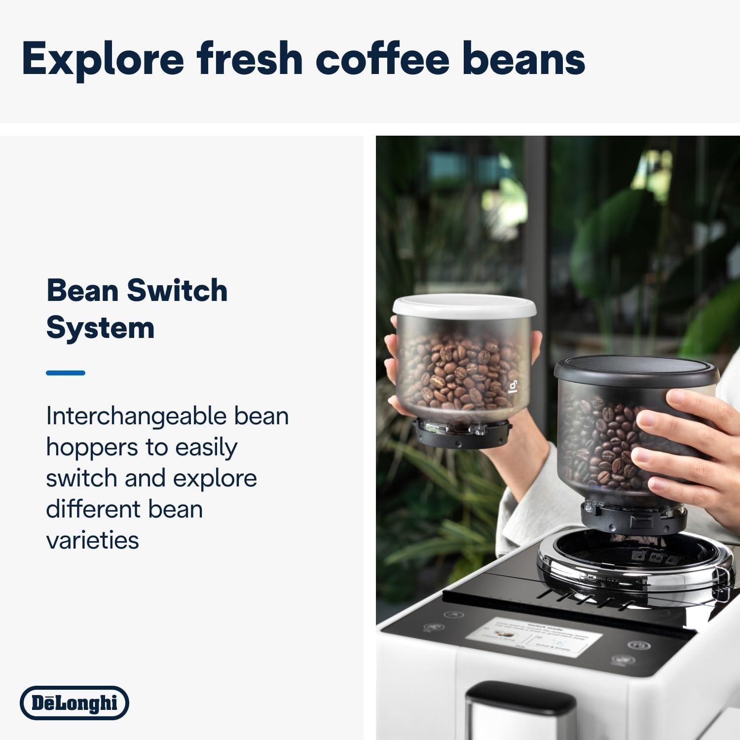 Compact Bean-to-Cup Coffee Machine | 16 Recipes | Milk Frother | Touch Display