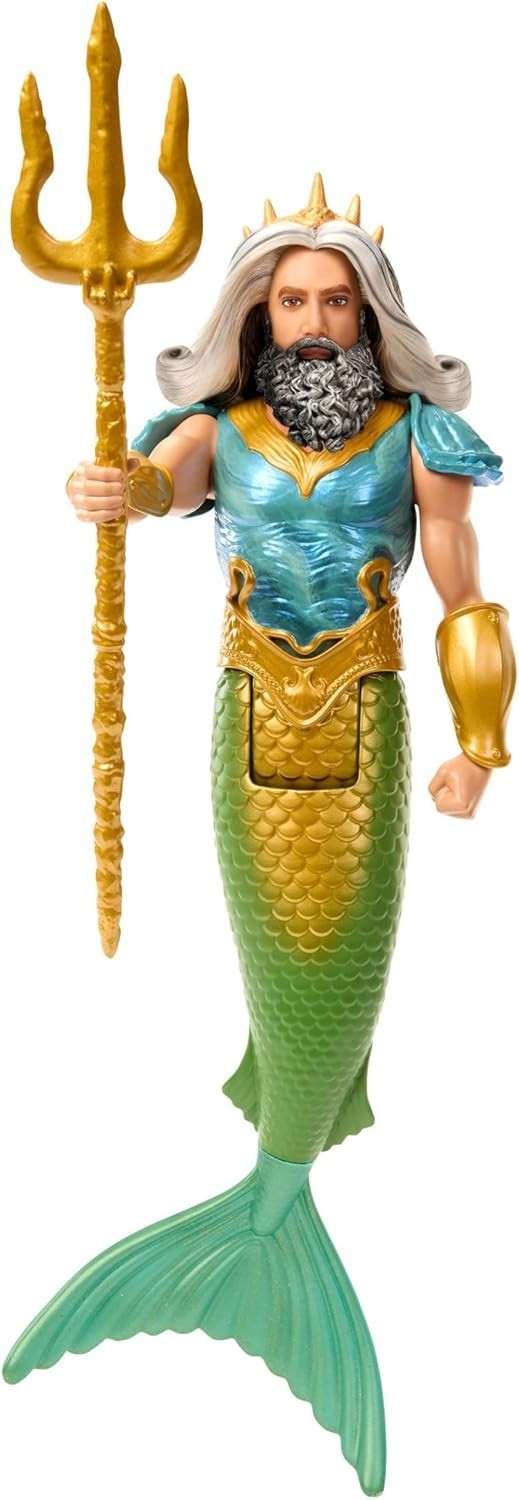 3pc Mermaid Movie Doll Set Princess Sea King Villain Figures Toy