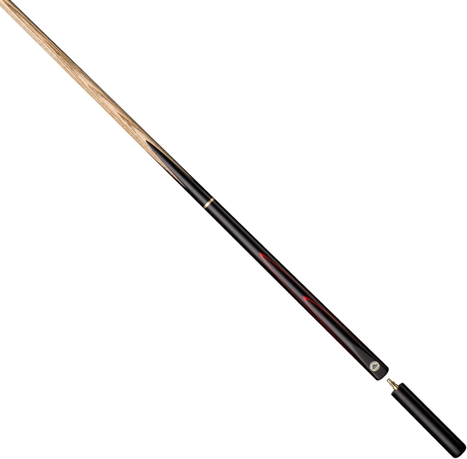 Hand Spliced 3/4 Snooker Cue 58in Ash Shaft Ebony Splice Pro Feel