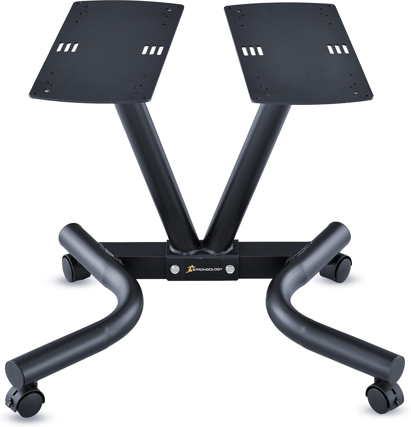 40kg Adjustable Dumbbells Pair with Steel Floor Stand Quick Dial Home Gym
