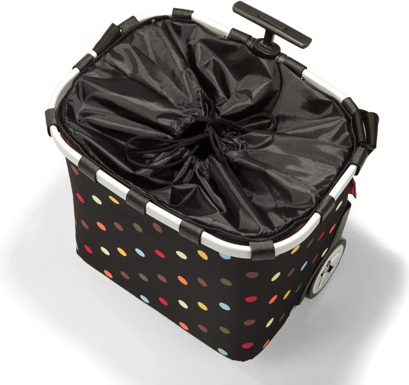 Luxury Shopping Trolley Bag Removable Fabric Basket Water Resistant Dots