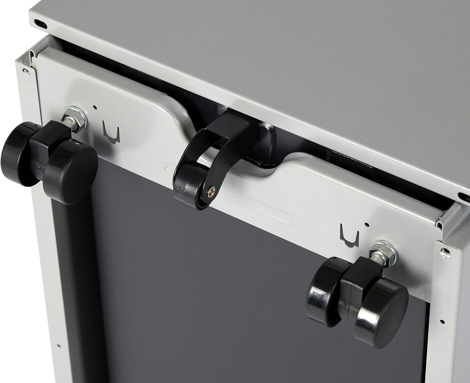 Grey Narrow Under Desk Filing Cabinet 3 Drawer Lockable 60cm