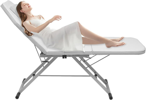 Foldable Portable Massage Bed Adjustable Beauty Salon Lash Tattoo Table 182cm