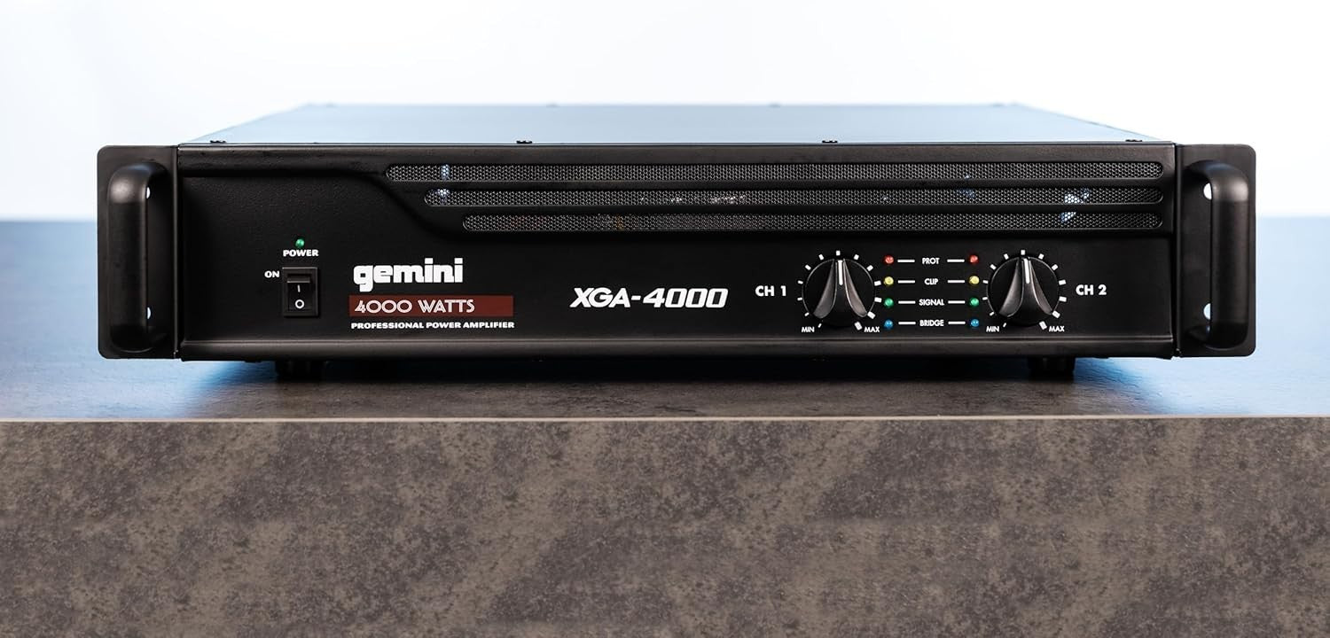 XGA-4000 2x350W Class AB DJ Amplifier Rack Mount Powered Mixer