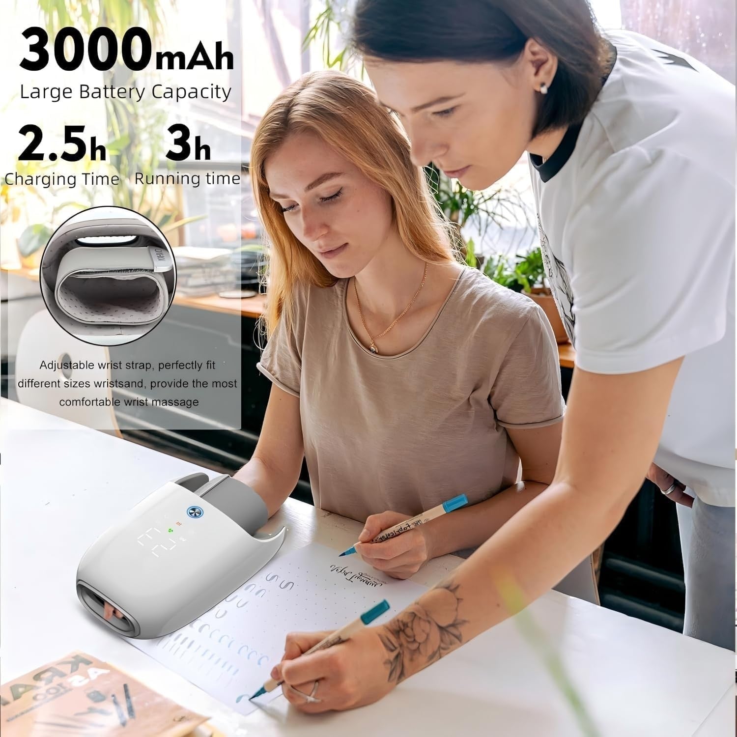 Hand Massager Heat Compression Carpal Tunnel Relief Arthritis Numbness