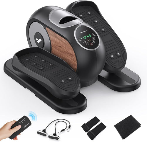 Under Desk Elliptical Machine, 12-Speed Seated Pedal Exerciser, Quiet & Portable