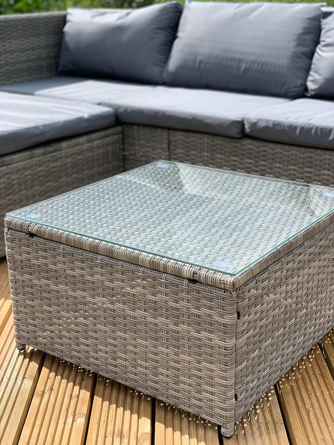 Outdoor Rattan Corner Sofa Set - Modular 4-Piece Patio Lounge, Weatherproof