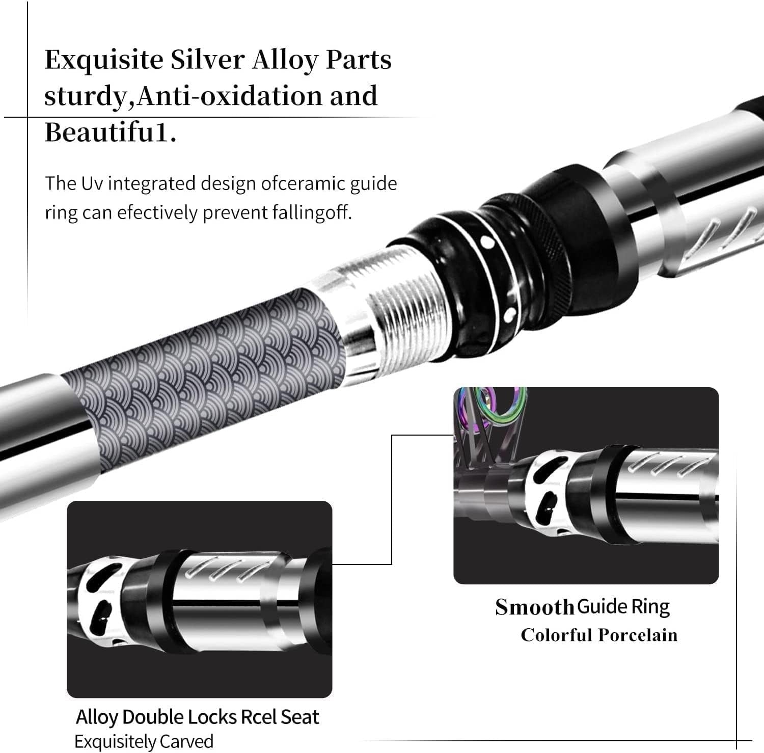 Telescopic Fishing Rod 3.0M Carbon Fiber Ultralight Travel Surf Pole