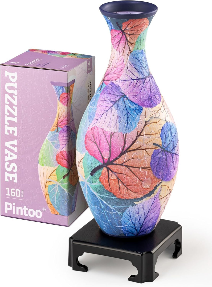 3D Puzzle Flower Vase 160 Piece Colorful Decorative Decor Gift