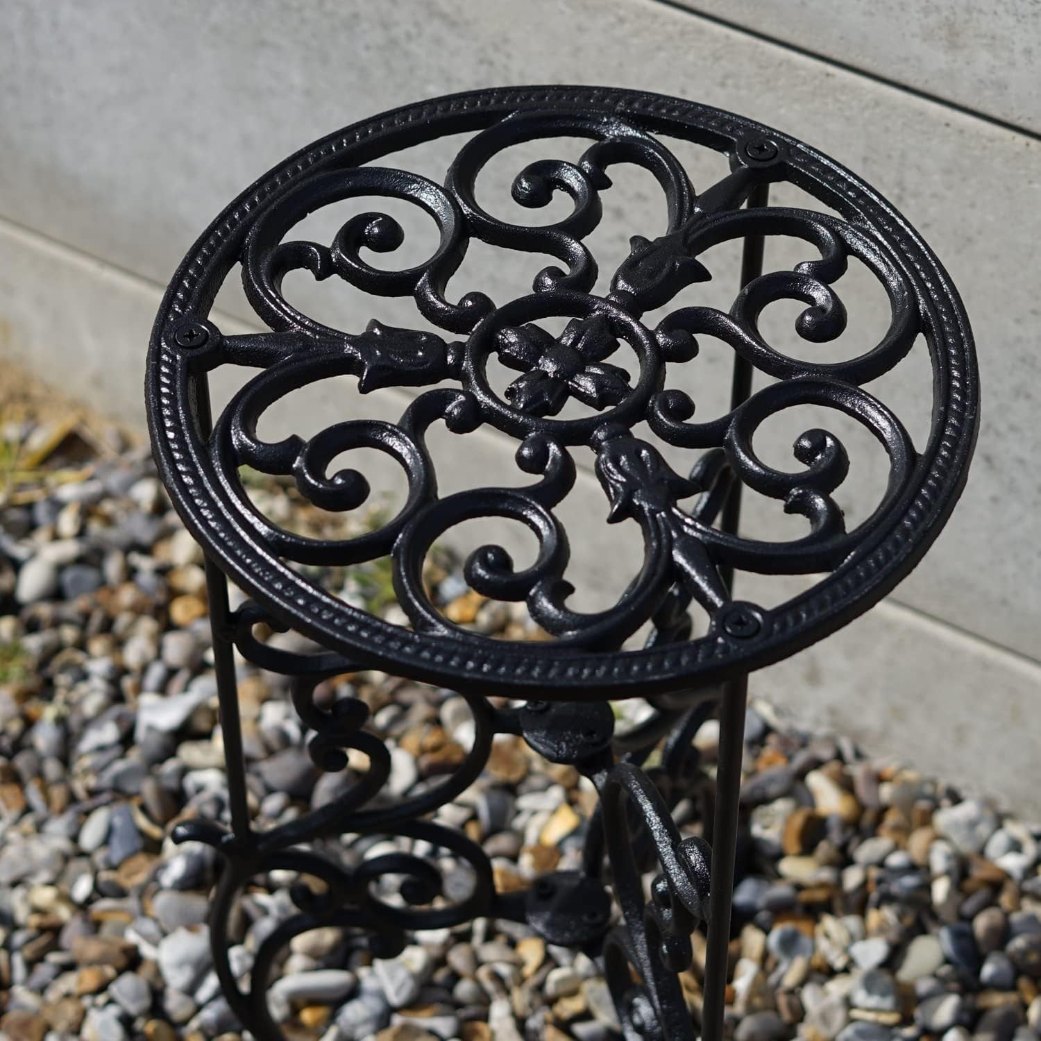 Heavy Duty Cast Iron Plant Stand Indoor Outdoor Flower Pot Display Table Black