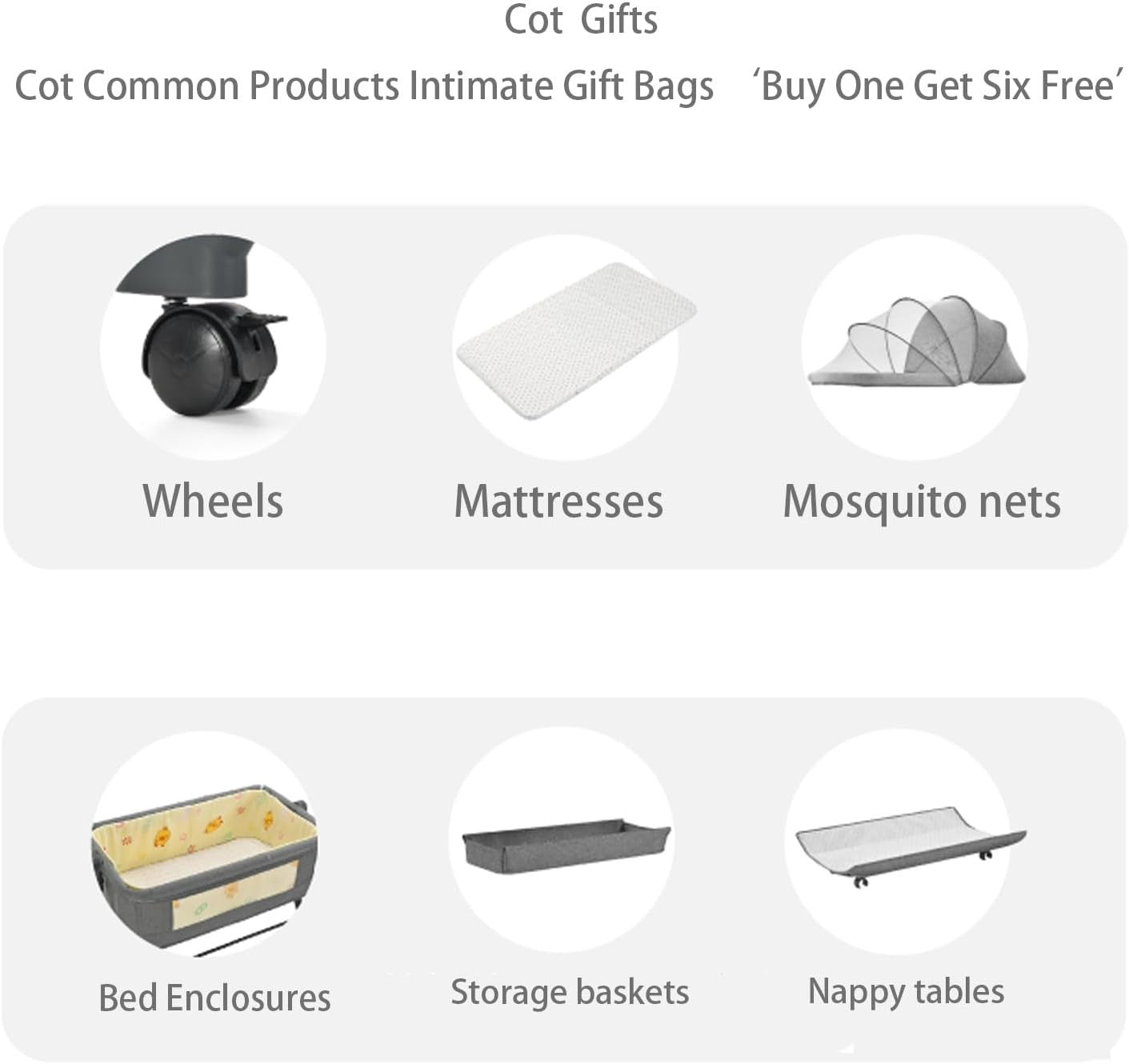 Bedside Sleeper with Mattress Storage Basket Mosquito Net & Diaper Table Khaki