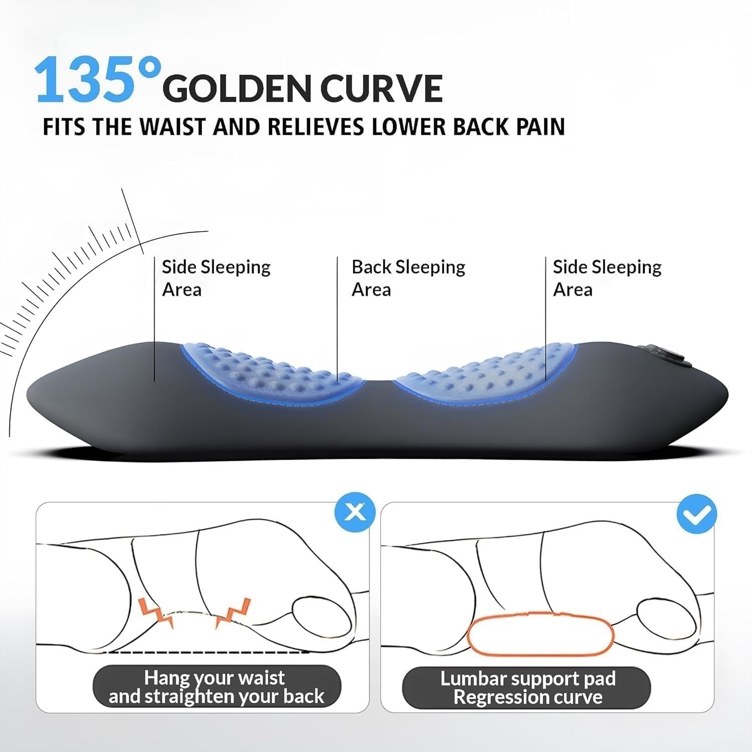3 in 1 Back Massager Heat Vibration Traction Sciatica Relief