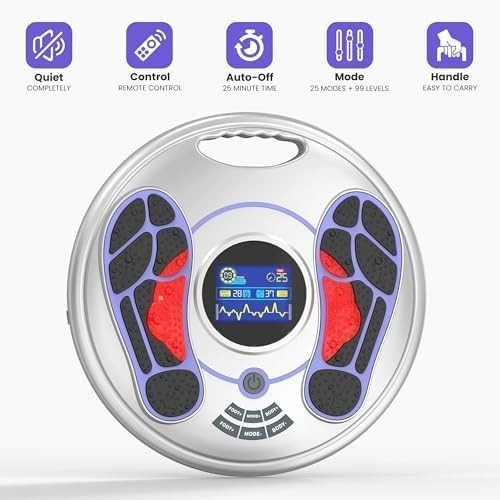Cordless EMS & TENS Foot Massager for Pain Relief & Circulation Boost