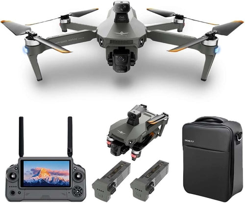 4K Drone w/ 3-Axis Gimbal, 6KM RC, Obstacle Avoidance, 2 Batteries Digital GPS