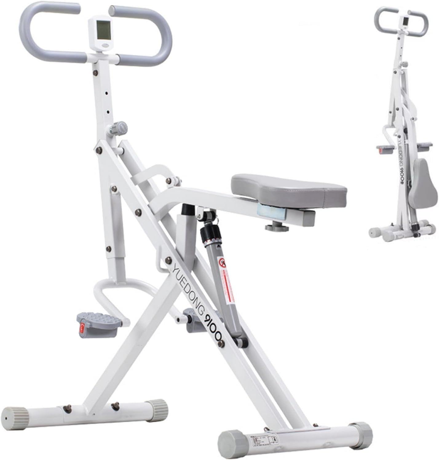 Foldable Squat Rowing Machine w LCD Adjustable Full Body Trainer