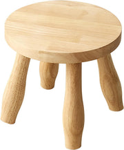 Mushroom Shaped Solid Wood Stool 24cm Plant Stand Rustic Side Table Home Decor