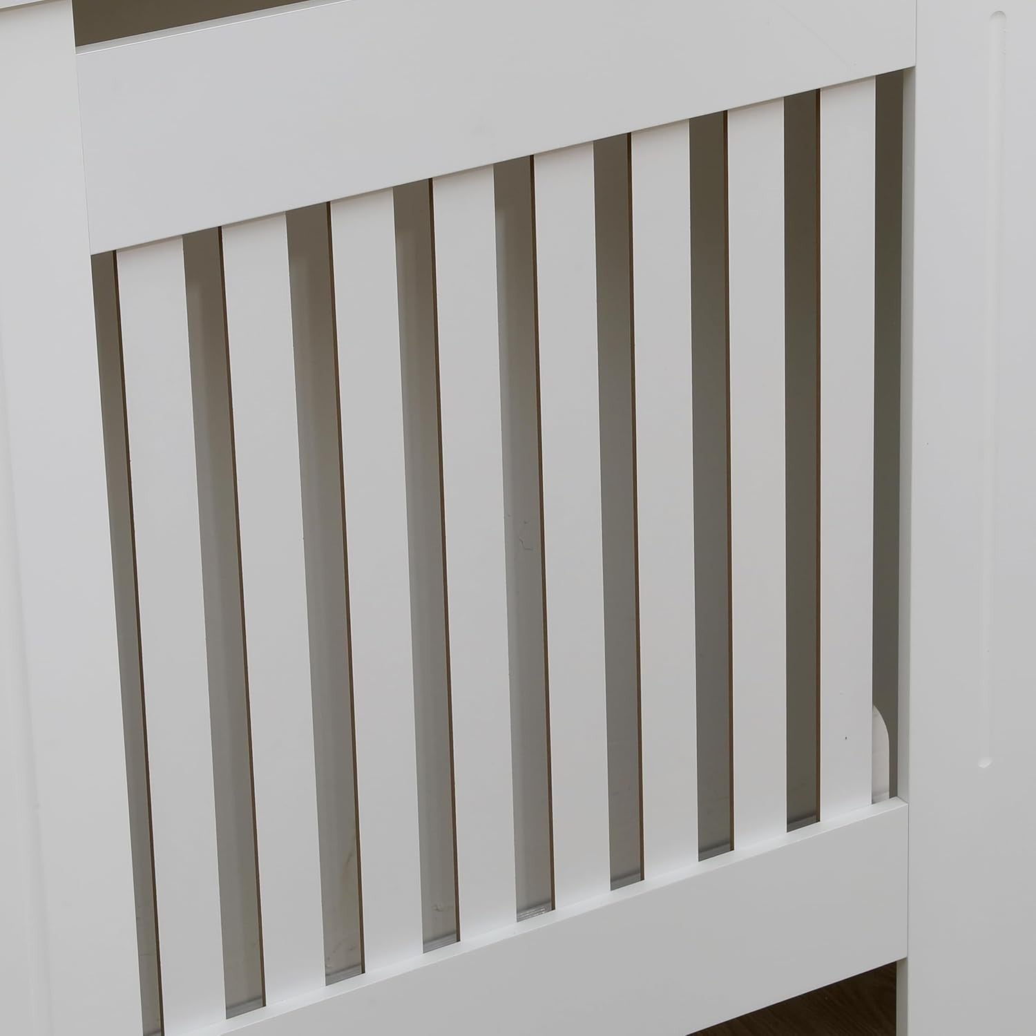 White Modern Radiator Cover Shelf Cabinet MDF Wood Heater Protector Small