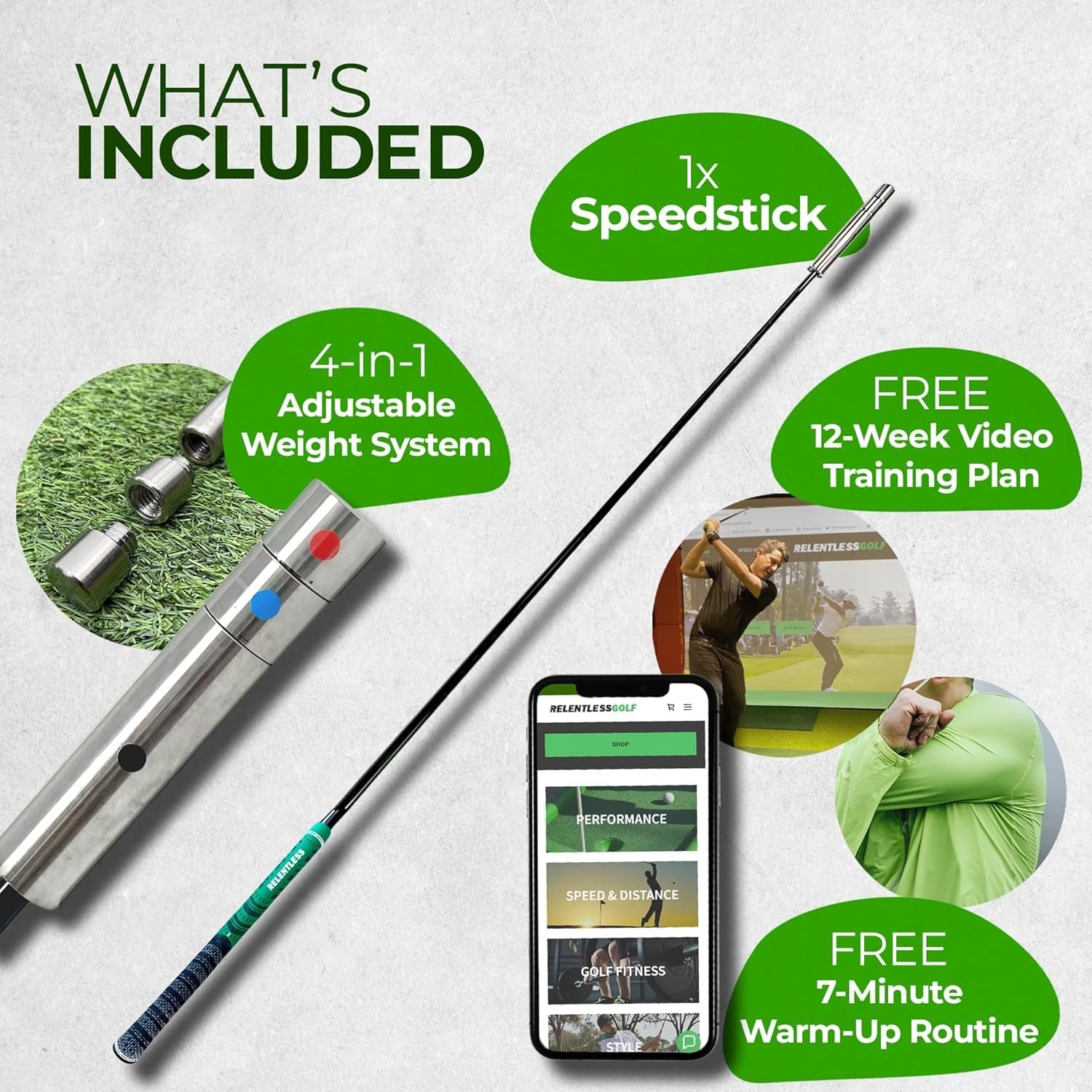 Golf Speed Stick Swing Trainer Increase Clubhead Speed