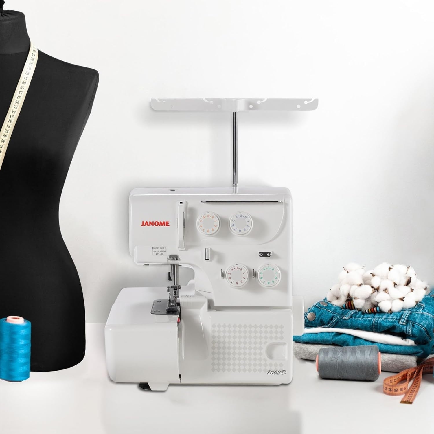 4 Thread Overlocker Serger Sewing Machine Color Coded Threading