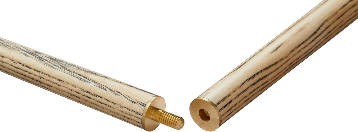 Full Size 57in Snooker Cue 2 Piece Ash Shaft Brass Joint 10mm