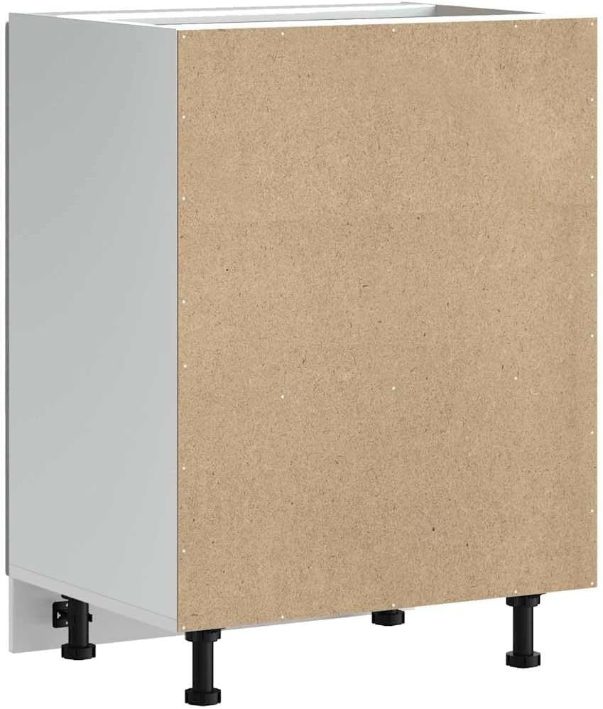 Grey Oak Bathroom Vanity Cabinet 60cm Under Sink Storage Unit with Double Doors