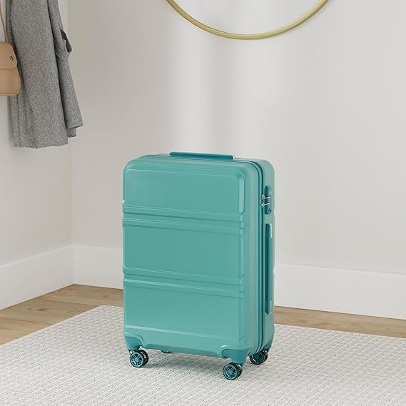 Travel Check Luggage 24” ABS+PC Hard Case Spinner Wheels TSA Lock