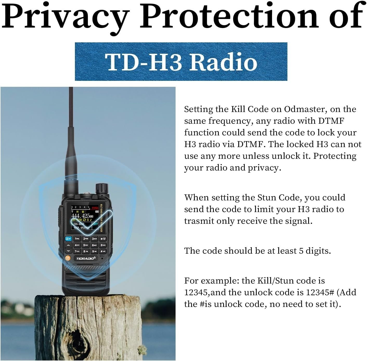Ham Radio 199CH Bluetooth Programming Air Band 2500mAh Long Range