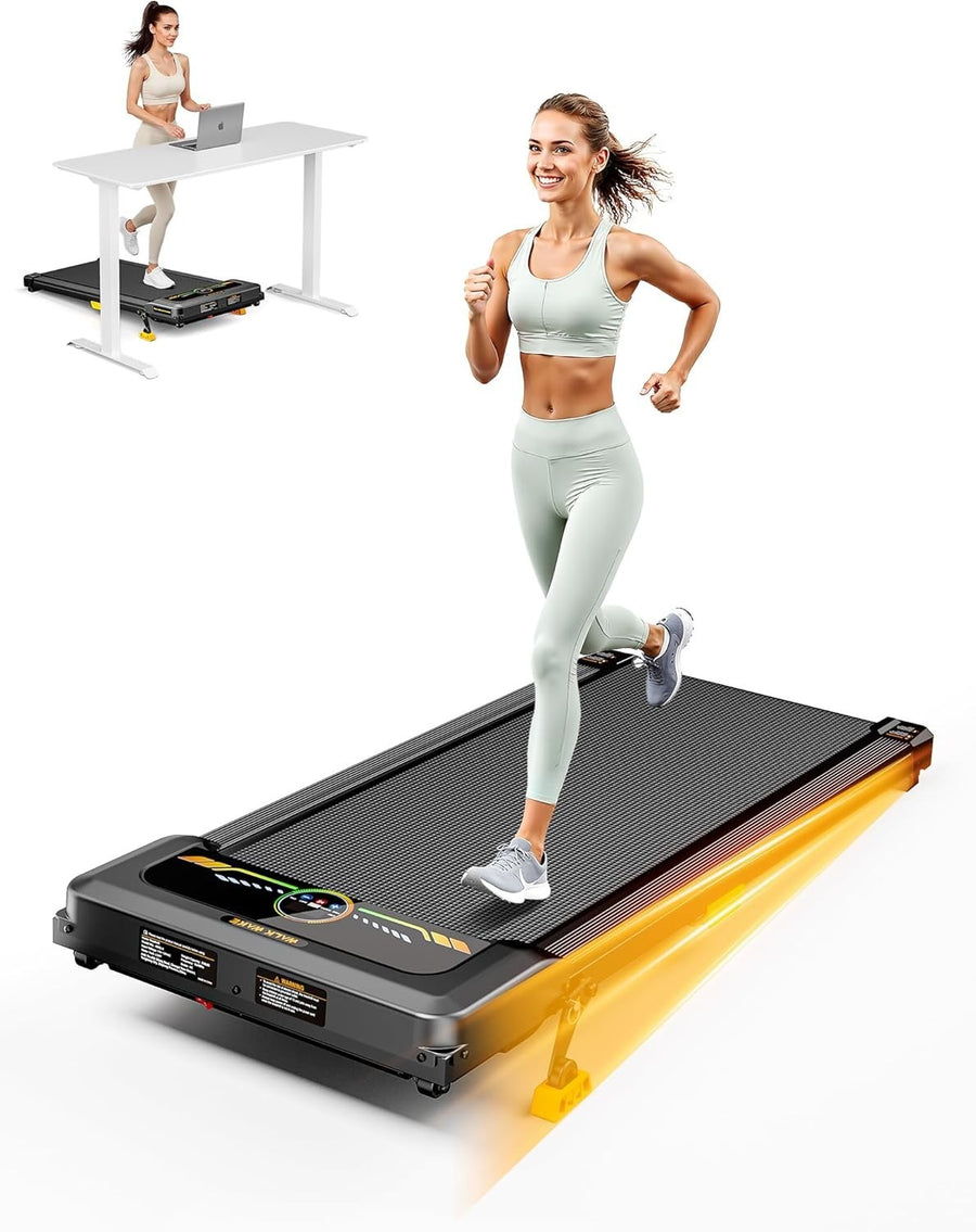 Compact Under Desk Treadmill 6km/h Incline Quiet Home Office Workout