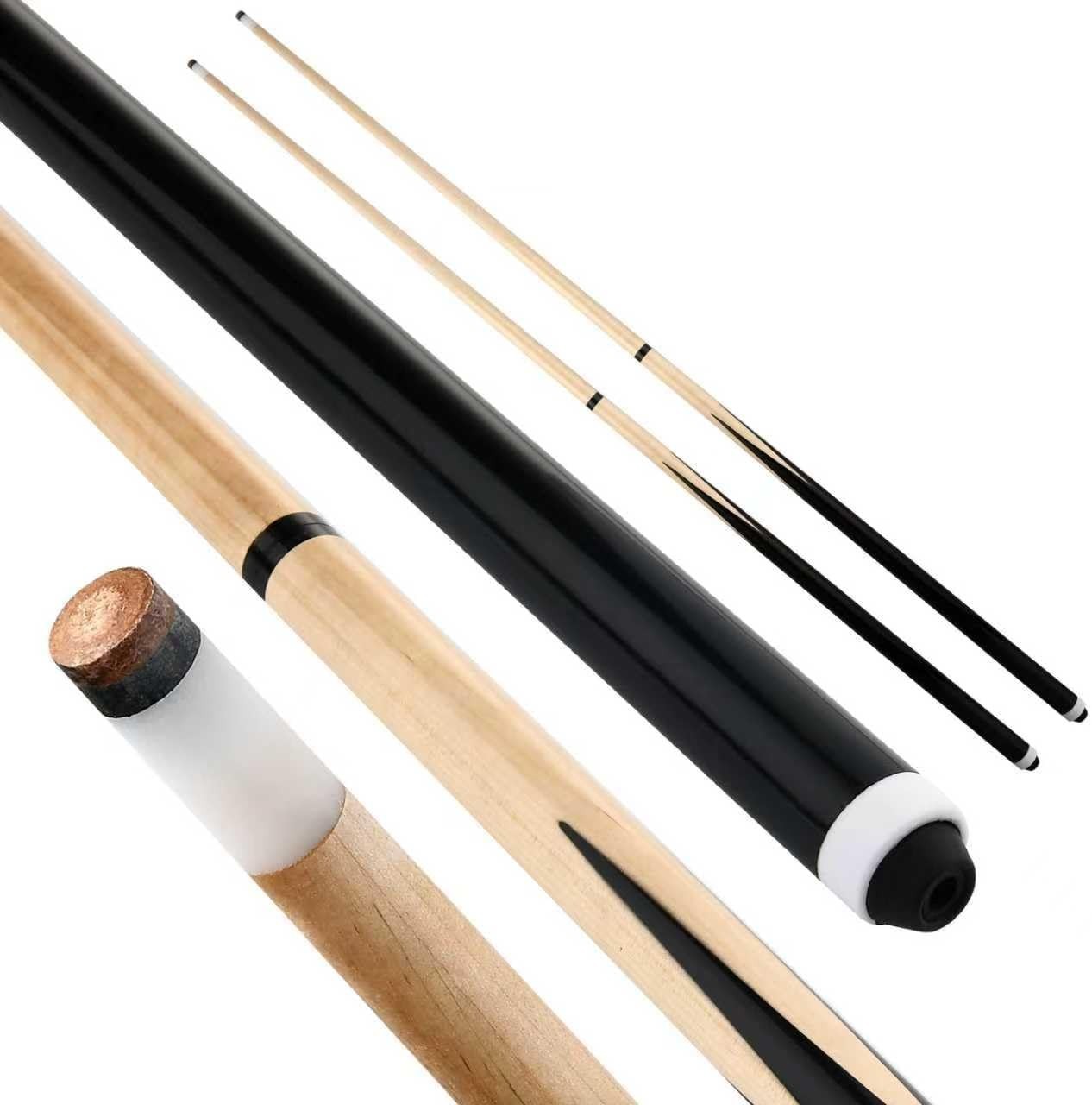 2 Pack Maple Pool Cue Sticks 58 Inch 13mm Tip 18oz 2 Piece Set